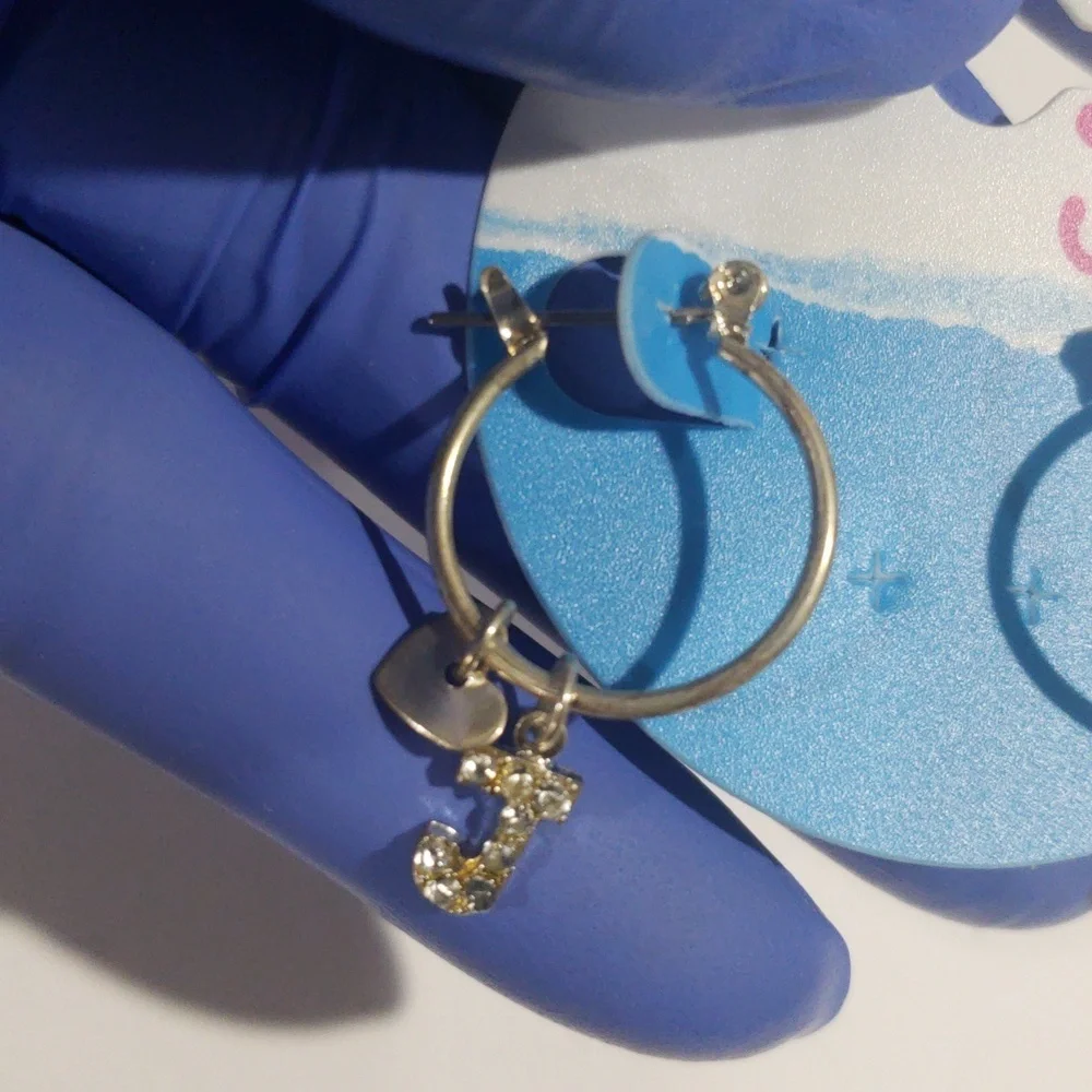 Justice Silver-tone Hoop Earrings Sparkling 